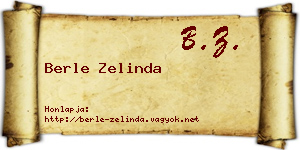 Berle Zelinda névjegykártya